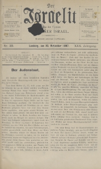 Der Israelit : Organ der Vereines Schomer Israel. 1897, nr 22