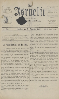 Der Israelit : Organ der Vereines Schomer Israel. 1897, nr 24