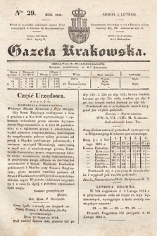 Gazeta Krakowska. 1834, nr 29