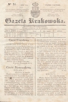Gazeta Krakowska. 1834, nr 31