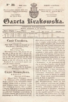 Gazeta Krakowska. 1834, nr 32