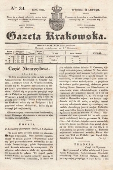 Gazeta Krakowska. 1834, nr 34