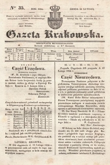 Gazeta Krakowska. 1834, nr 35