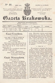 Gazeta Krakowska. 1834, nr 37