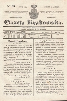 Gazeta Krakowska. 1834, nr 38