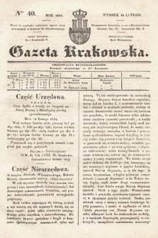 Gazeta Krakowska. 1834, nr 40