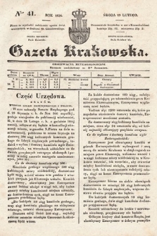 Gazeta Krakowska. 1834, nr 41