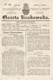 Gazeta Krakowska. 1834, nr 44