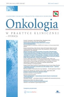 Onkologia w Praktyce Klinicznej - Edukacja : czasopismo Polskiego Towarzystwa Onkologii Klinicznej. T. 9, 2023, nr 2