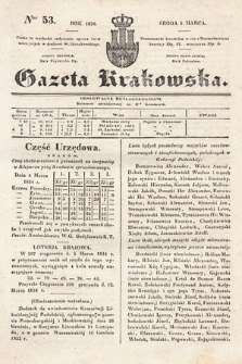 Gazeta Krakowska. 1834, nr 53