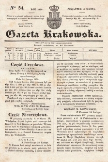 Gazeta Krakowska. 1834, nr 54