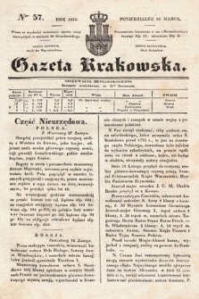 Gazeta Krakowska. 1834, nr 57