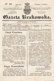 Gazeta Krakowska. 1834, nr 58
