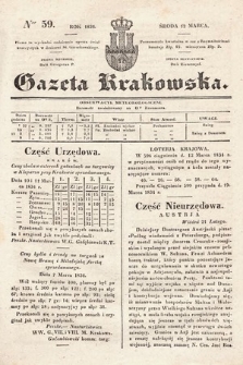 Gazeta Krakowska. 1834, nr 59