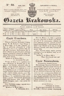 Gazeta Krakowska. 1834, nr 60