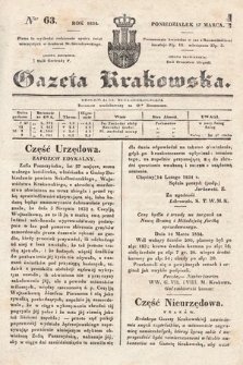 Gazeta Krakowska. 1834, nr 63