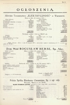 Ogłoszenia [dodatek do Dziennika Urzędowego Ministerstwa Skarbu]. 1928, nr 2