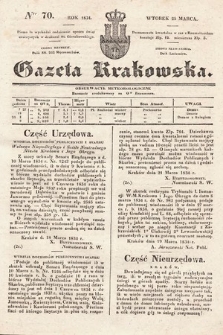 Gazeta Krakowska. 1834, nr 70