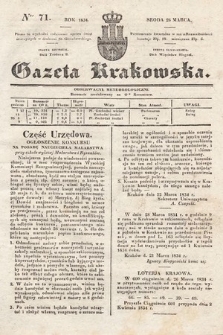 Gazeta Krakowska. 1834, nr 71