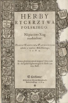 Herby Rycerztwa Polskiego Na pięcioro Xiąg rozdzielone