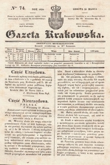Gazeta Krakowska. 1834, nr 74
