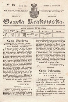 Gazeta Krakowska. 1834, nr 78