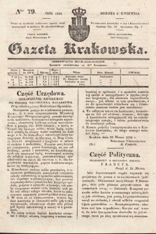 Gazeta Krakowska. 1834, nr 79
