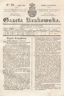 Gazeta Krakowska. 1834, nr 81