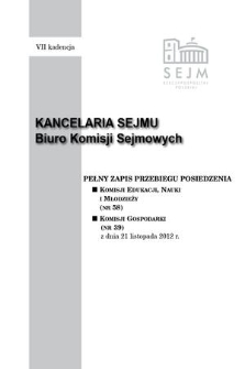 Pełny Zapis Przebiegu Posiedzenia Komisji Gospodarki (nr 39) z dnia 21 listopada 2012 r.