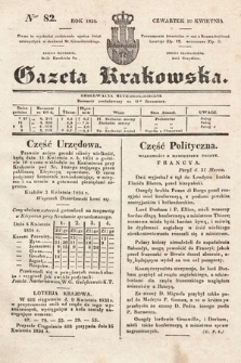 Gazeta Krakowska. 1834, nr 82