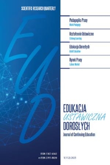 Edukacja Ustawiczna Dorosłych : EUD : międzynarodowy kwartalnik naukowy = Journal of Continuing Education : international scientific quarterly. 2021, nr 1