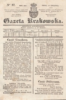Gazeta Krakowska. 1834, nr 87