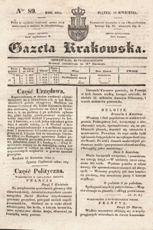 Gazeta Krakowska. 1834, nr 89