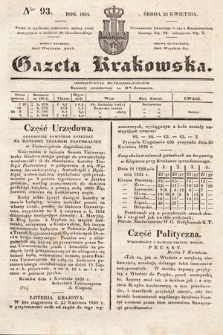 Gazeta Krakowska. 1834, nr 93