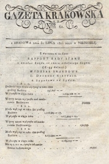 Gazeta Krakowska. 1825, nr 61