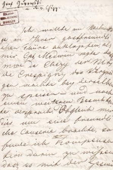 2 Briefe an H. v. Chezy o. J.; Brief seiner Tochter W. Comtesse de Gurowski an H. v. Chezy 1851