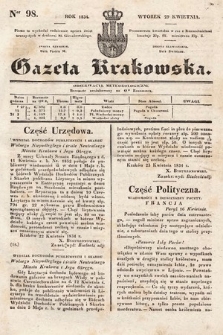 Gazeta Krakowska. 1834, nr 98