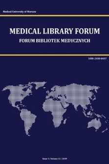 Forum Bibliotek Medycznych = Medical Library Forum. Vol. 12, 2019, iss. 1