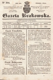 Gazeta Krakowska. 1834, nr 104