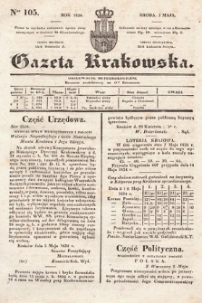 Gazeta Krakowska. 1834, nr 105