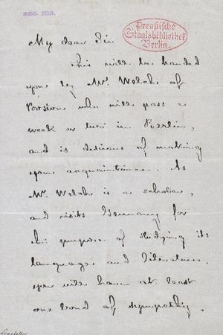 2 Briefe an einen Ungenannten, 1841, 1842 Sinnspruch 2 Adresse