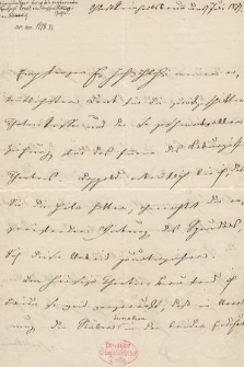 Dankschreiben an Schlichtegroll, 1817Brief an Schinkel, 1837