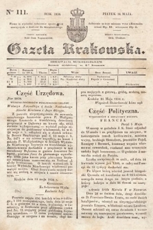 Gazeta Krakowska. 1834, nr 111