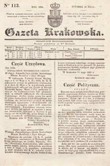 Gazeta Krakowska. 1834, nr 113