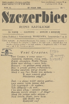 Szczerbiec : pismo katolickie. R. 3, 1928, nr 1