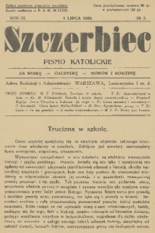 Szczerbiec : pismo katolickie. R. 3, 1928, nr 3