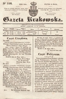 Gazeta Krakowska. 1834, nr 116
