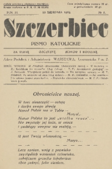 Szczerbiec : pismo katolickie. R. 3, 1928, nr 6