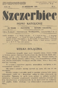 Szczerbiec : pismo katolickie. R. 3, 1928, nr 8