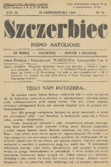 Szczerbiec : pismo katolickie. R. 3, 1928, nr 10